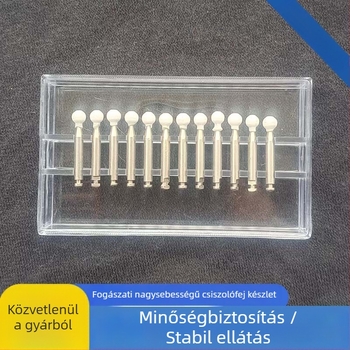 Fogorvosi nagysebességű csiszolófejek készlet, 12 darab porcelán- és gyanta kerámia csiszolófejek, polírozó fej