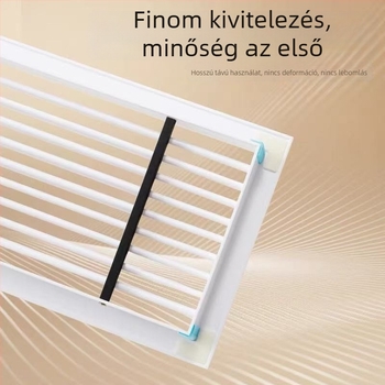 Központi klímaberendezés légkivezető hosszabbítása, testreszabható lineáris lamellás rostély, beépített keret nélküli minimalist ABS visszafúvónyílás