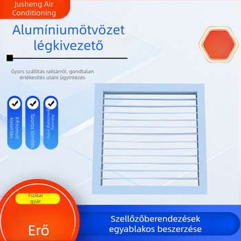 ABS négyszögletes szellőző- és visszatérő nyílás műhelyhez, egy- és kétszintes rétegű, esővédett lamellás kivezető központi klíma számára