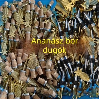 Arany színű ananász alakú bordugó – cinkötvözet