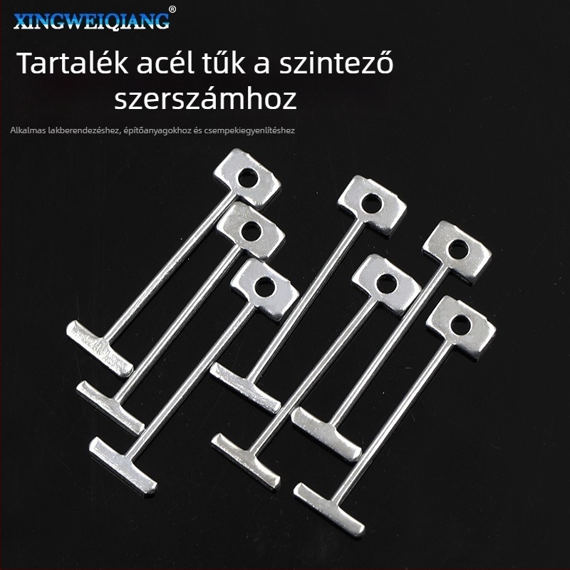 Csempézés szintező eszköz acéltűvel és galvanizált I-alakú tűvel, csempézés pozicionáló kiegészítők