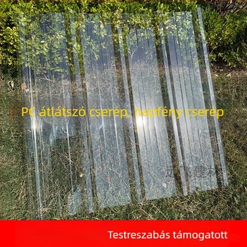 Testreszabott 900-type átlátszó PC-polikarbonát hullámos panel tető világításhoz
