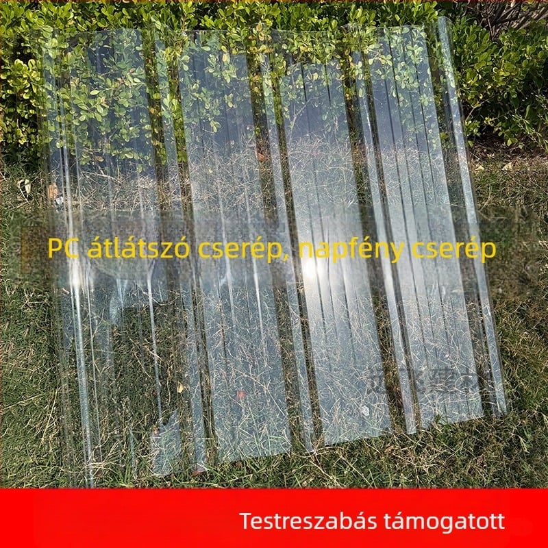 Testreszabott 900-type átlátszó PC-polikarbonát hullámos panel tető világításhoz