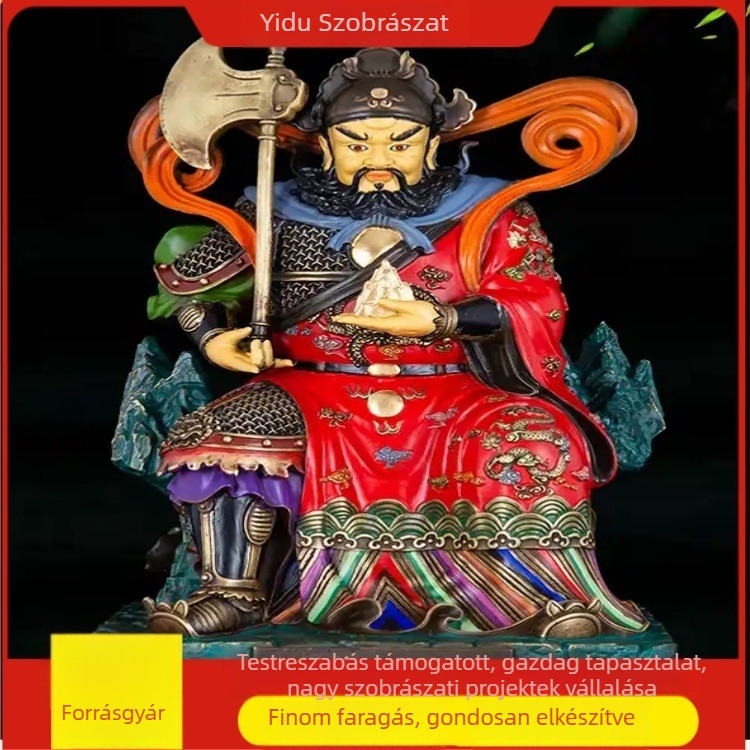 Öntött rézből készült hegyisten-szobor, tűzisten-szobor, földisten-szobor, hegyisten bodhiszattva és tiszta réz Buddha-szobor