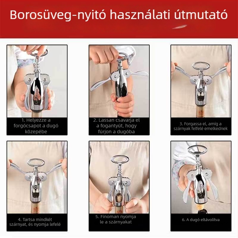 Többcélú borosüvegnyitó háztartási és szálláshelyhasználatra
