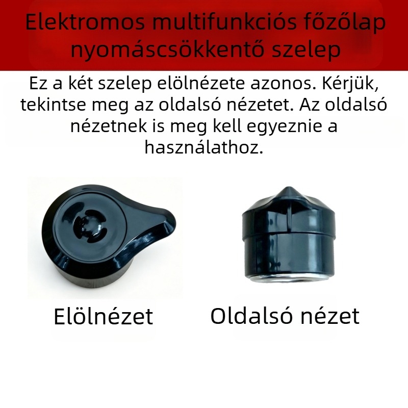 Rongshida elektromos nyomás alatti főzőedényhez tartozó szelepház alkatrészek: kipufogó szelep, nyomáskorlátozó szelep és szelettömeg, modell YDG50-100A260 A57