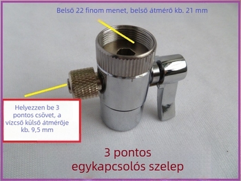 Egyszeri vágású szelep víztisztítóhoz, asztali vízellátó elosztó, átkapcsoló csap