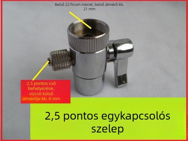 Egyszeri vágású szelep víztisztítóhoz, asztali vízellátó elosztó, átkapcsoló csap
