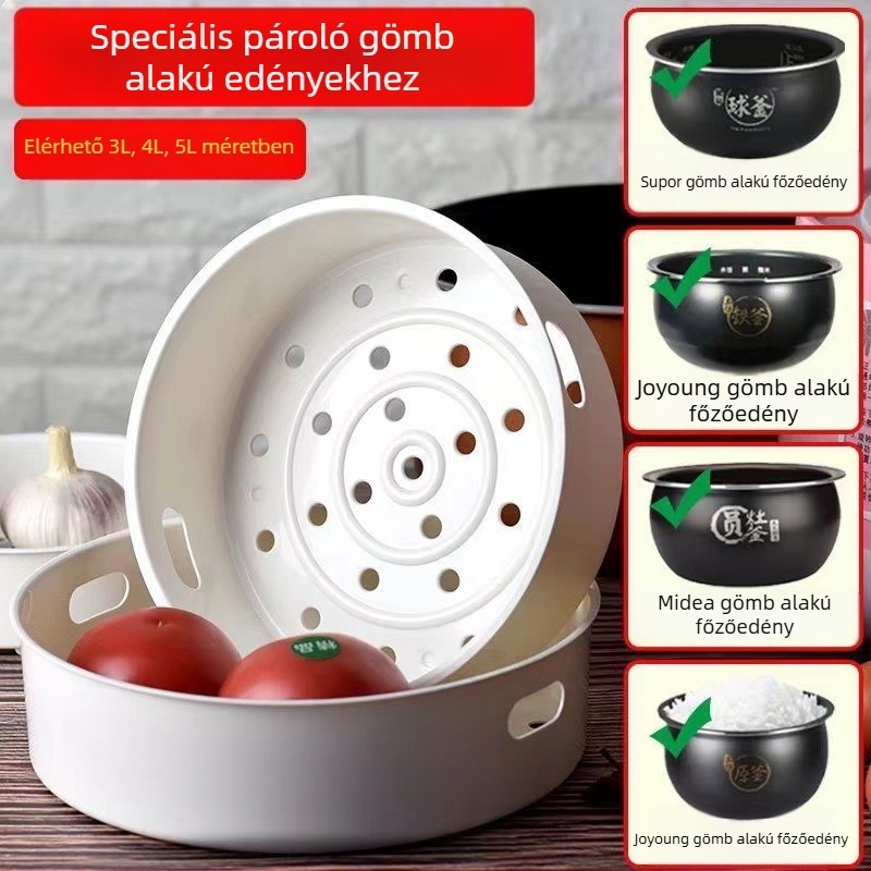 Ball Pot rizsfőző belső bevonat, univerzális gőzölő kosár, PP élelmiszer-minőségű gőzölő rács és emelő rács