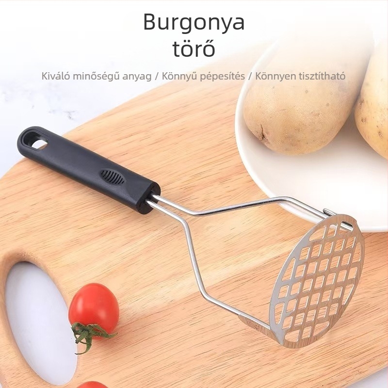 Rozsdamentes acél burgonyatörő — kézi, otthoni használatra