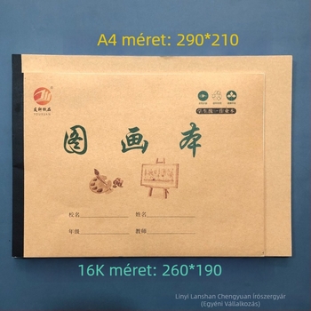 A416K bőrhatású borítású üres notesz óvodának és általános iskolának; graffiti, vázlatok, kreatív napló.