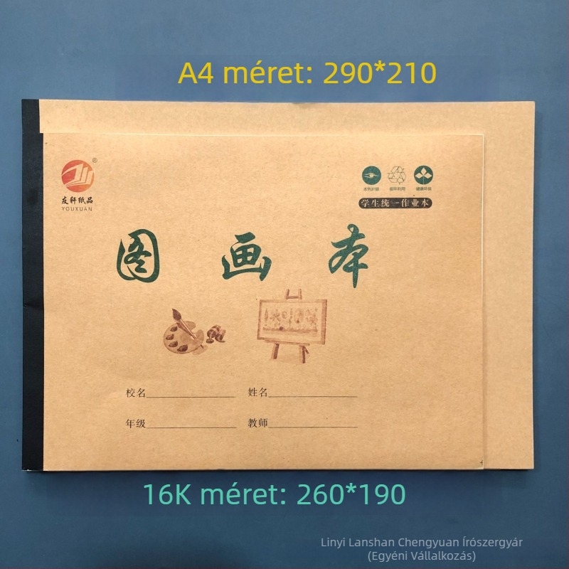 A416K bőrhatású borítású üres notesz óvodának és általános iskolának; graffiti, vázlatok, kreatív napló.