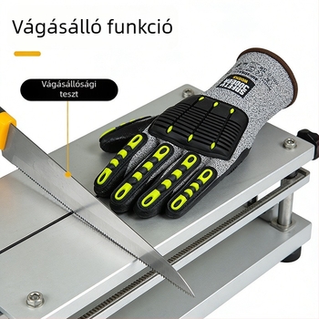 Ütközésvédő Kesztyűk, Vágásállóság Szintje 5, Autóreparáláshoz, Vastagított, Kopásálló, Ütéscsillapító