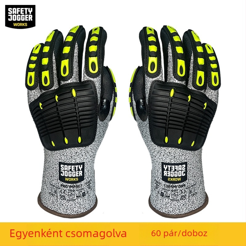 Ütközésvédő Kesztyűk, Vágásállóság Szintje 5, Autóreparáláshoz, Vastagított, Kopásálló, Ütéscsillapító