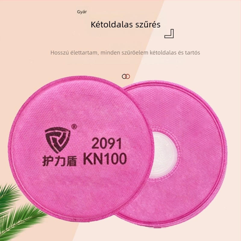 Aktív szén szűrővata maszkhoz, por- és gáztiszítás, P1, kompatibilis a 6200/6800/7502 modelllekkel, mikroszálas anyag