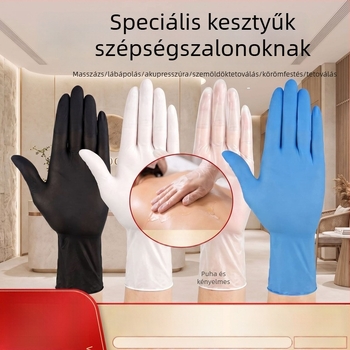 Egyszer használatos PVC vízálló kesztyűk kozmetikai szalonok számára, lábmasszázs és testmasszázs olajjal