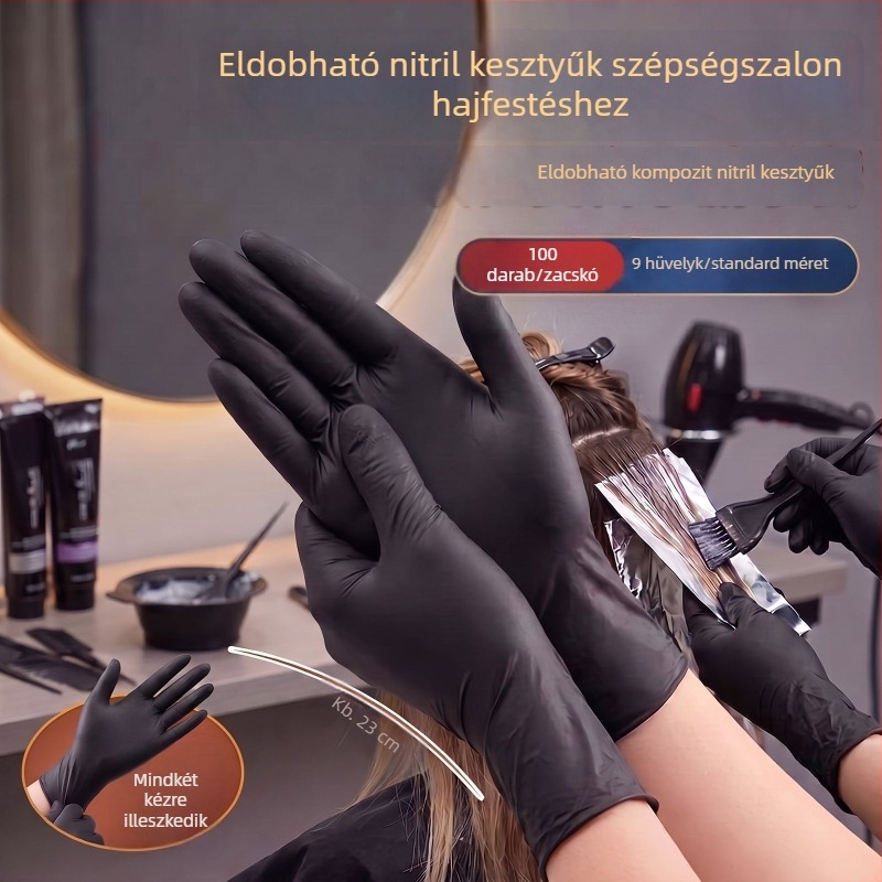 Egyszer használatos PVC vízálló kesztyűk kozmetikai szalonok számára, lábmasszázs és testmasszázs olajjal