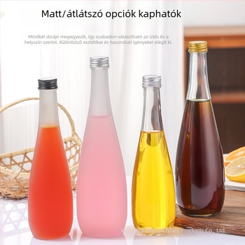 330ml üveg gyümölcsbor – üres üveg ásványvízhez, gyümölcsléhez és hideg italokhoz