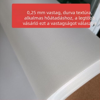 1 m szélességű, 0,25 mm vastagságú durva szövésű teflon bevonat hőálló kendő sütéshez és vasaláshoz (üvegszálas)