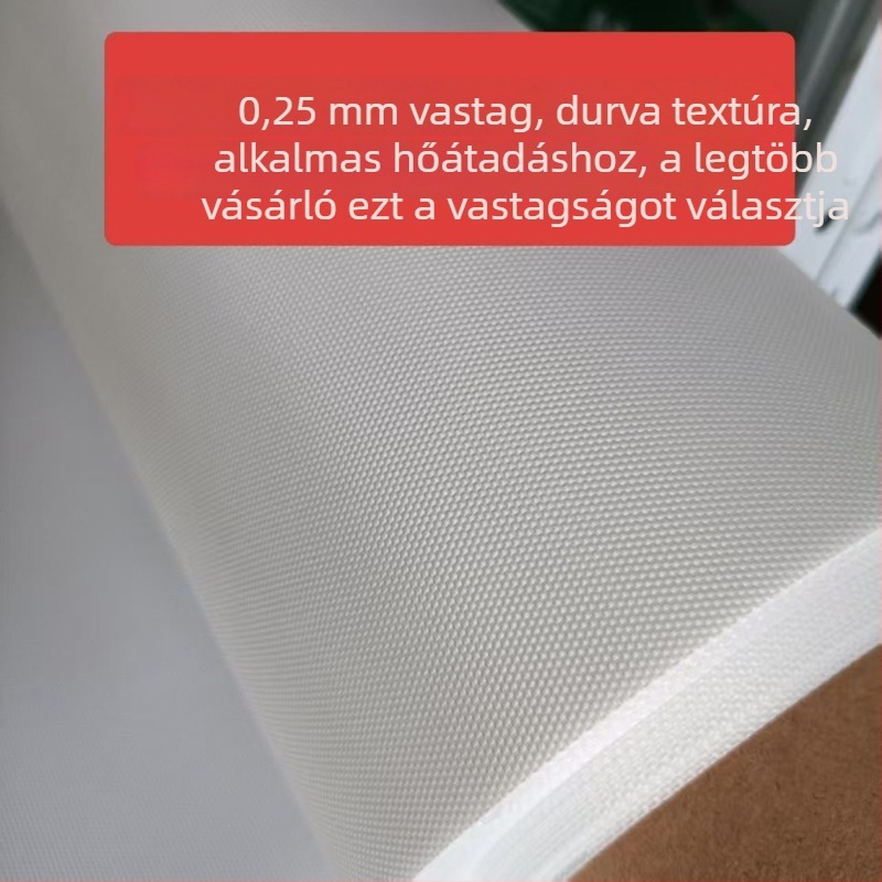 1 m szélességű, 0,25 mm vastagságú durva szövésű teflon bevonat hőálló kendő sütéshez és vasaláshoz (üvegszálas)