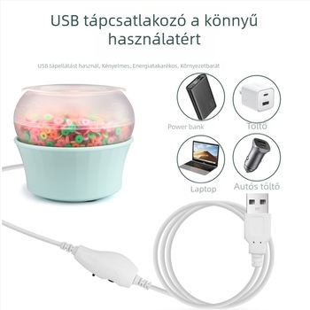 Junzhi USB gyöngyfűző gép DIY, előre- és hátrafelé forgás, állítható sebesség