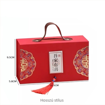 2025 Négyzet alakú esküvői bonbon-doboz kínai stílusban – ajándékdoboz esküvőre