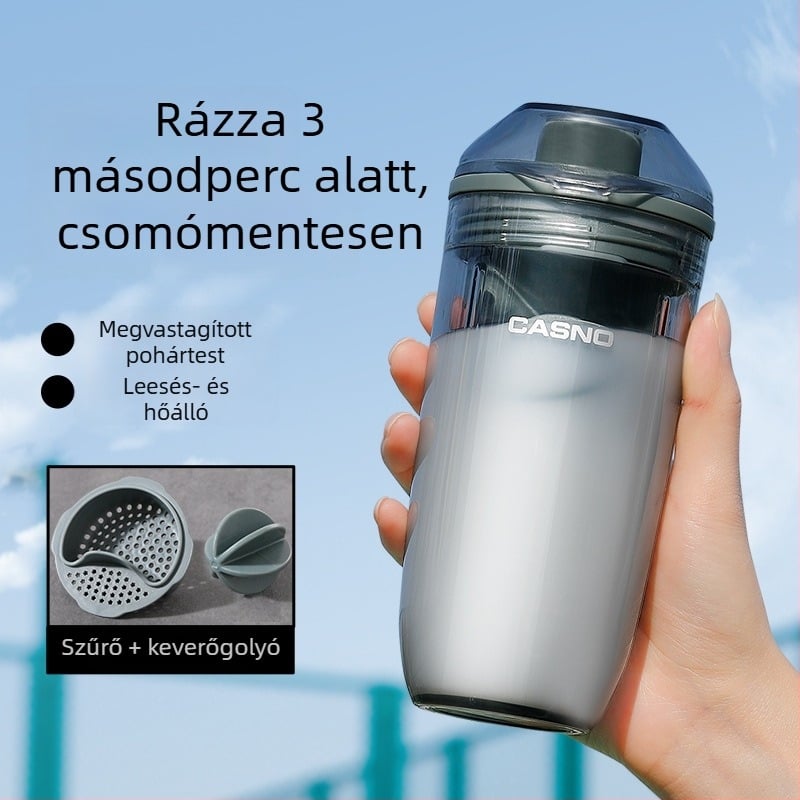 Fehérje por shaker edzéshez, 2026-os új modell, hordozható, magas hőmérséklet-álló, élelmiszer-minőségű keverőgolyó