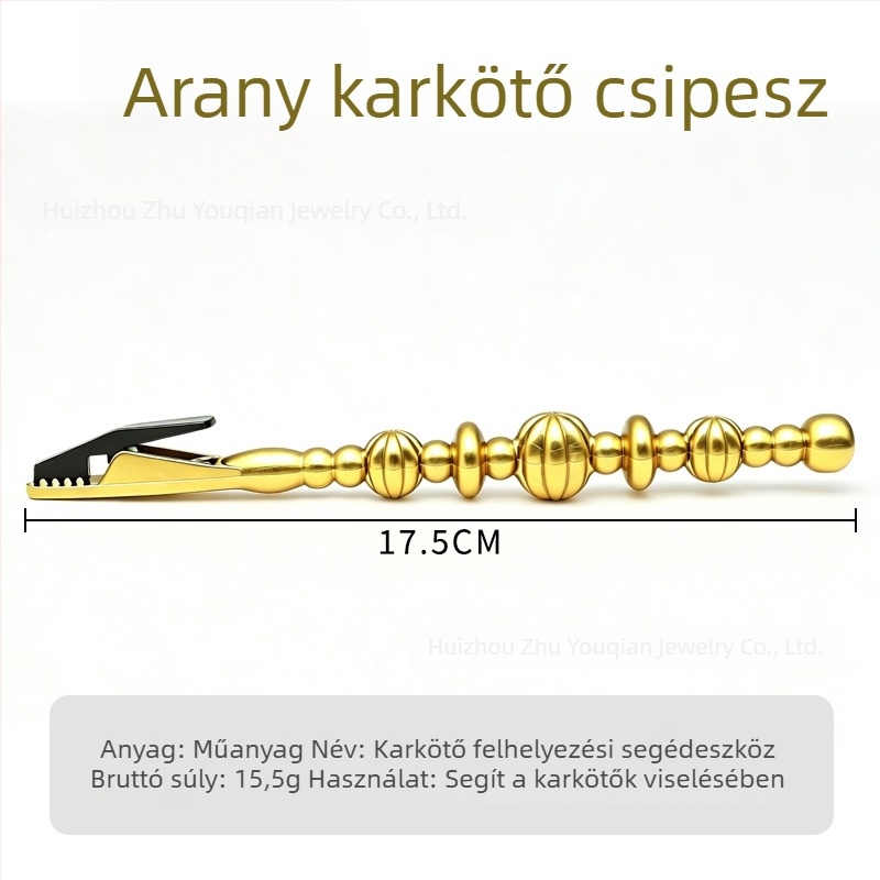 Karkötő zár segéd aligátorcsipesszel az egyszerű felhelyezéshez, ékszer eszköz