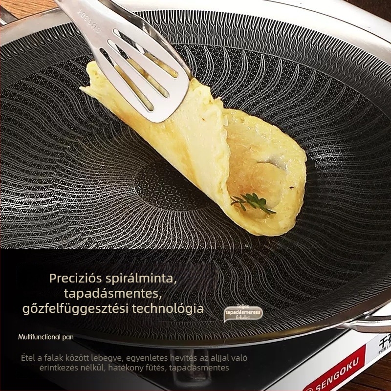 Extra vastag 316 rozsdamentes acél grill tálca, tapadásmentes, kültéri grillezéshez, füstmentes, kompatibilis kannás gázfőző és indukciós főzőlap