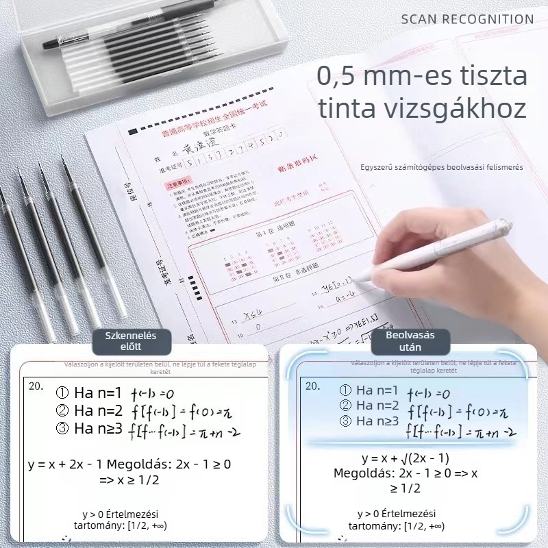 0,5 mm fekete, semleges tinta, gyorsan száradó tollbetét, push-típusú, nagy kapacitású, ecsetfej formájú fej