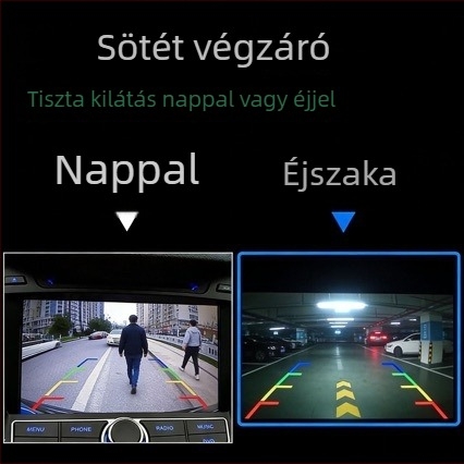 HD hátsó kamera 12 LED-del, CVBS, 720×480 felbontás, 12V jármű-kamera