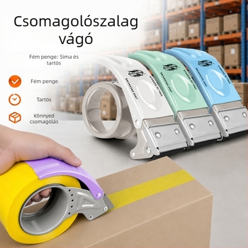 Masszív fém dobozzáró átlátszó szalag adagolóval