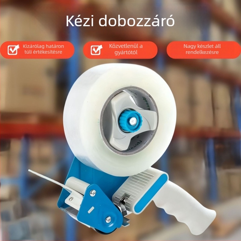 Kézi fém kartondoboz-záró készülék 2 hüvelykes ragasztószalaghoz