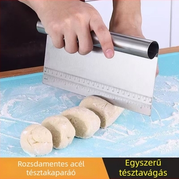 Nagy rozsdamentes acél tésztakaparó vágó tortákhoz és rizstészta szeleteléséhez – konyhai eszköz