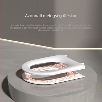 Intelligens fűtésű elektromos WC-szék UV sterilizációval, univerzális illeszkedés, állandó hőmérséklet, lassú záródás otthoni használatra