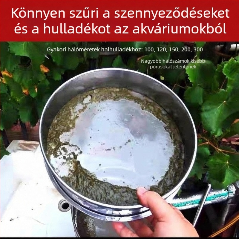 Rozsdamentes acélból készült ultrafin körkörös szűrő akváriumhoz és tóhoz