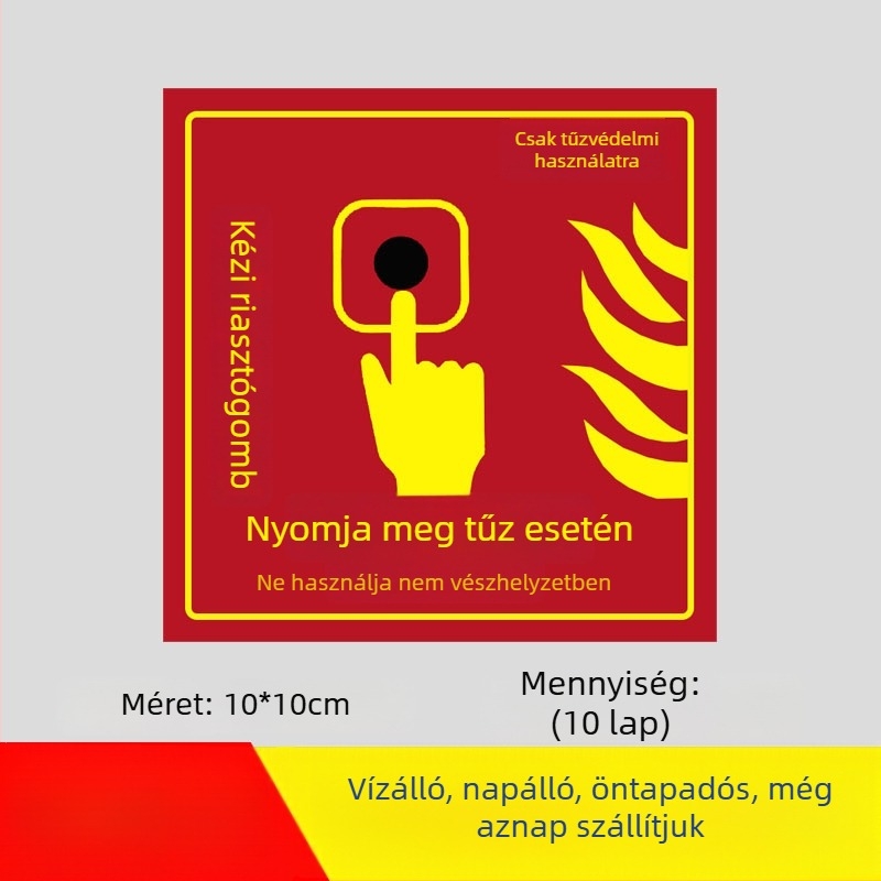 Liftbiztonsági jel: Ne támaszkodjon az ajtóhoz; Ne tolja az ajtót; Ujjai becsípésének veszélye. Öntapadós címke.