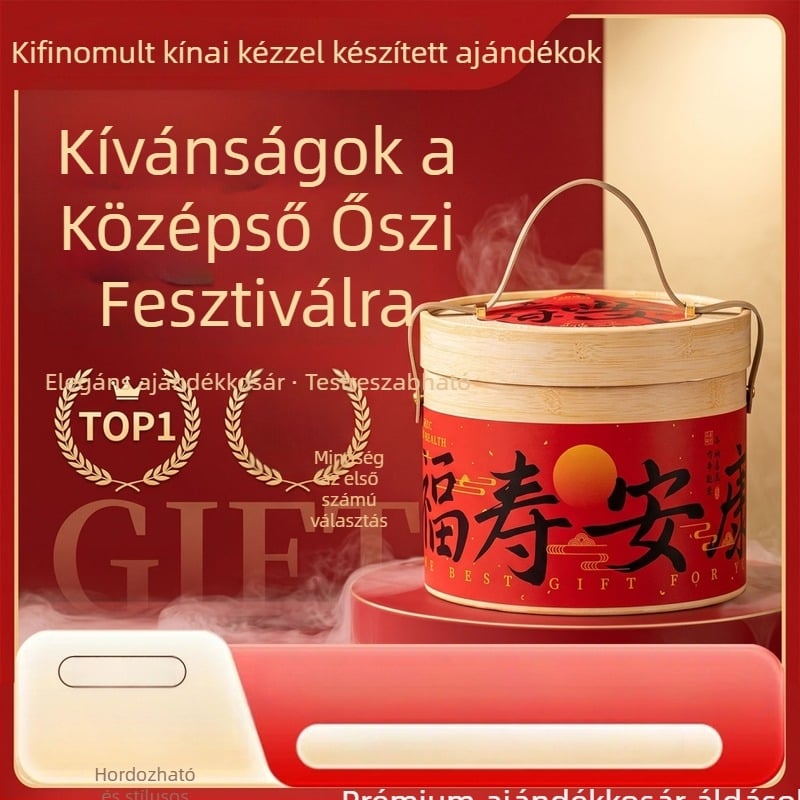 Bambusz mintázatú ajándékdobozok Mid-Autumn, esküvő, születésnap és Újév csomagoláshoz; papírtömlők és papírdobozok