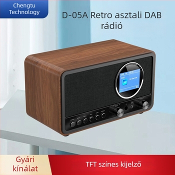 Asztali DAB rádió digitális hangközvetítéssel és Bluetooth hangsugárzóval