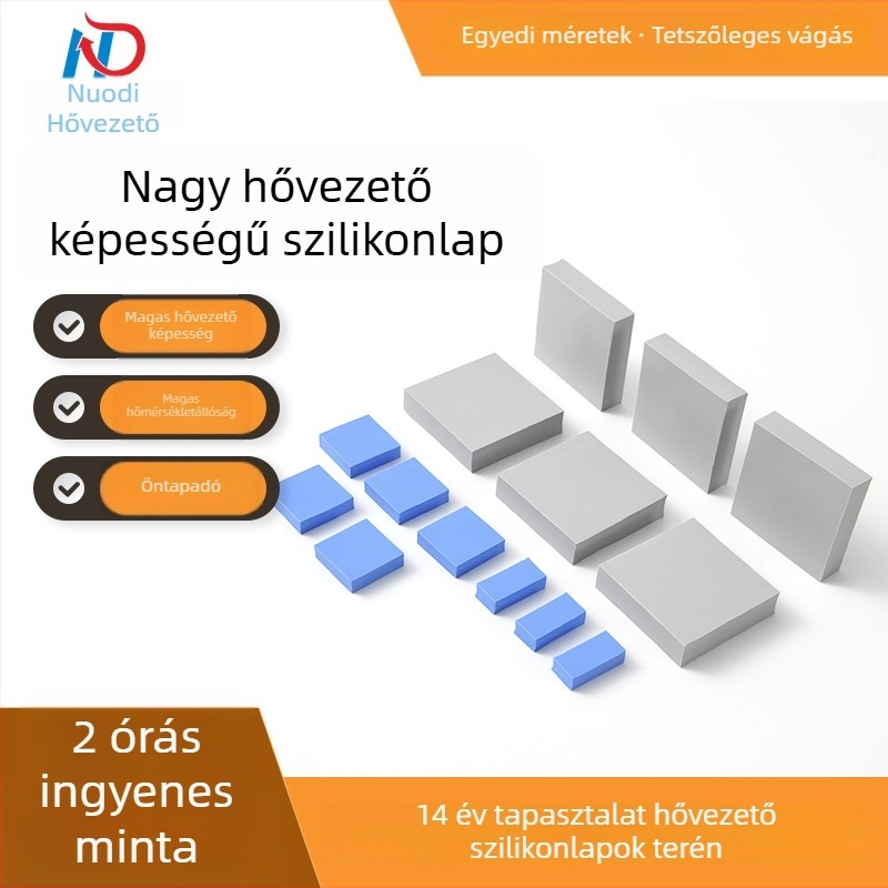Elektronikai hővezető szilikon pad – magas hővezetés, hűtés IC-k és robotchip-ek számára