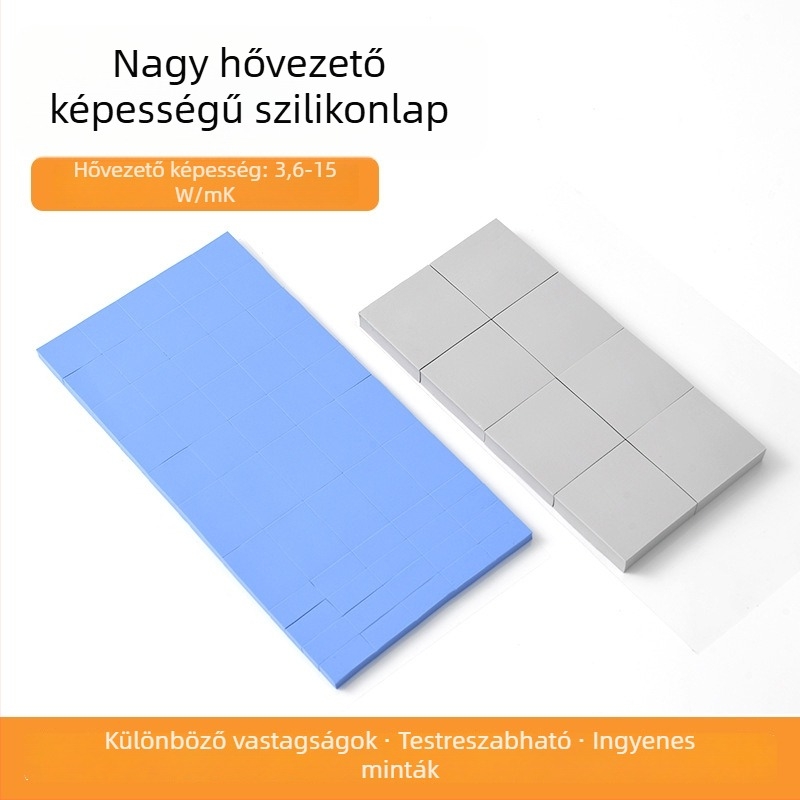 Elektronikai hővezető szilikon pad – magas hővezetés, hűtés IC-k és robotchip-ek számára