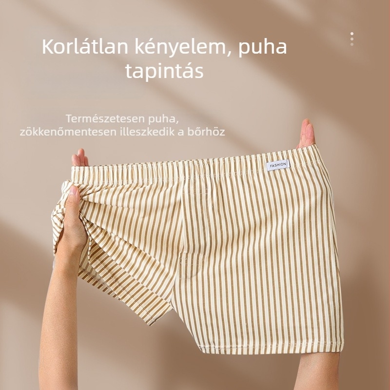 Férfiaknak szabadidő pamut pizsama rövidnadrág, kamuflázs, plusz méret, otthoni viselet
