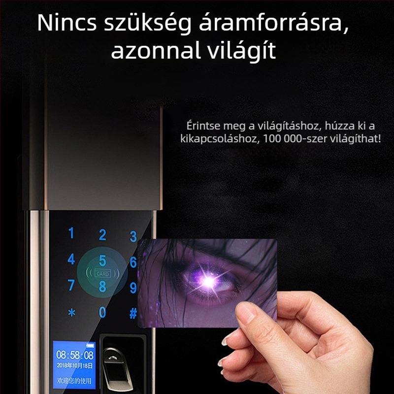 Intelligens NFC világító kártya IC-chippel, mobilos játékokhoz hozzáférési kártya, testre szabható világító kártya