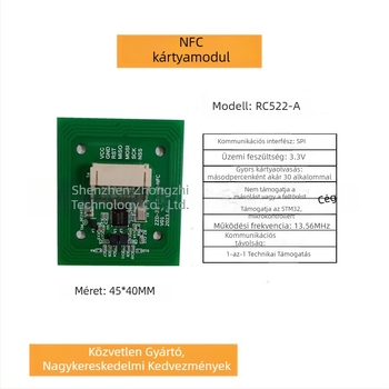 IC kártya RFID olvasó/író modul, S50 kártyaolvasó, NFC kártyaolvasó modul, elektromos jármű töltőoszlop, mosogatógép, víztisztító készülék