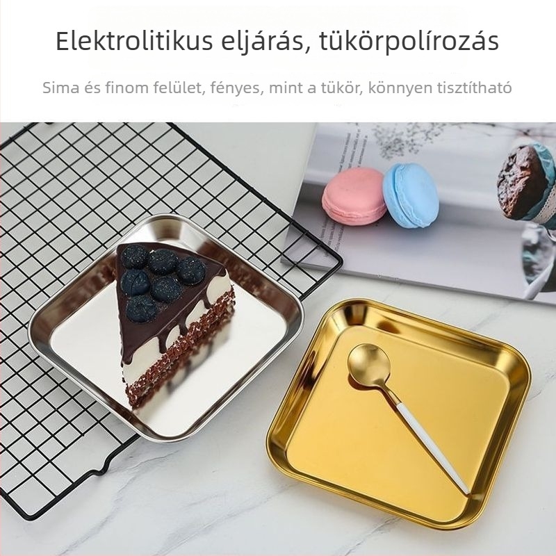 304 rozsdamentes acél Koreai-stílusú nasis tál, hideg ételekhez, óvodai uzsonnás tál, grill tál, skandináv lapos tál, gyümölcs tál