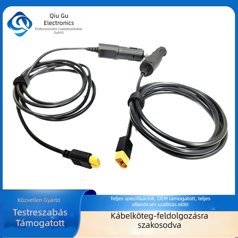 XT60/90 férfi–nő adapterkábel elektromos járművekhez, OBD-csatlakozó, gyújtó relé és ablaktörlő csatlakozó