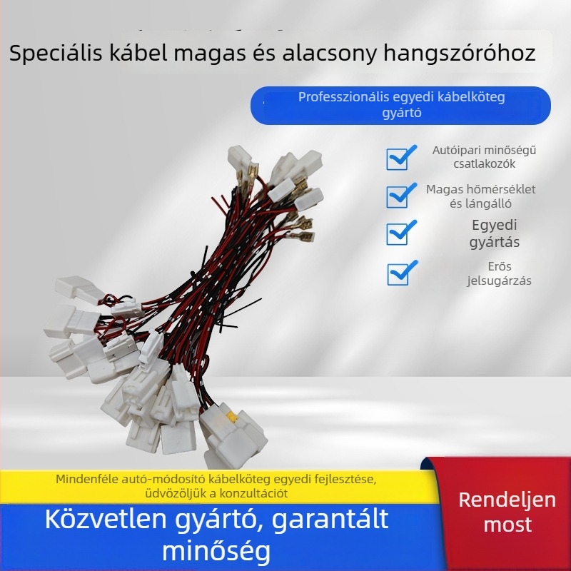 Toyota autóhangszóró kábel-készlet Bass-to-Treble háromvezetékes