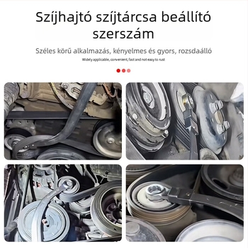 15 részes készlet autómotor szíjhoz: állítható kulcs, szíjgörgő és vezető görgő a szétszereléshez és összeszereléshez