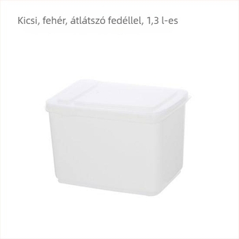 1 L kapacitású flip-top műanyag tároló doboz tejes-tea bolthoz – mini élelmiszer-tároló, tejpor és fűszerek számára