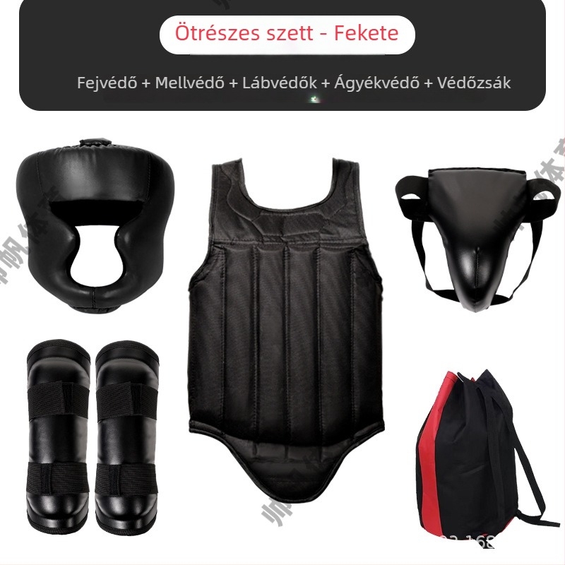 PU Sanda védőfelszerelés készlet – öt részes, tartós védőfelszerelés professzionális küzdelemhez, német stílusú